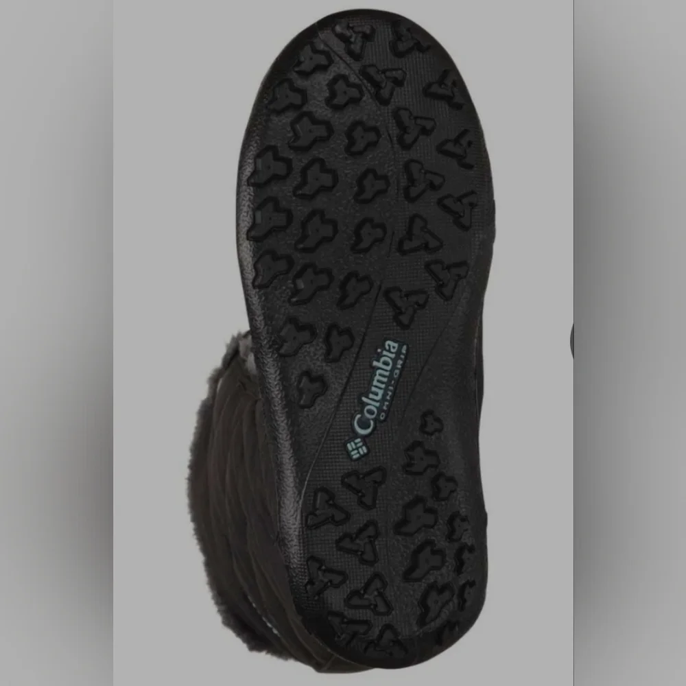 New Columbia Snow boots Minx Mid III Omni Heat  black Grey Girls 6 Women's 7 7.5